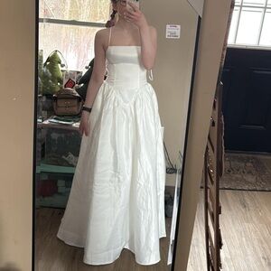 Lulu's White Strapless Wedding Gown